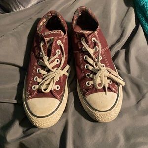 All Star skater converse, size 8.5 and are matron with a flannel inside.